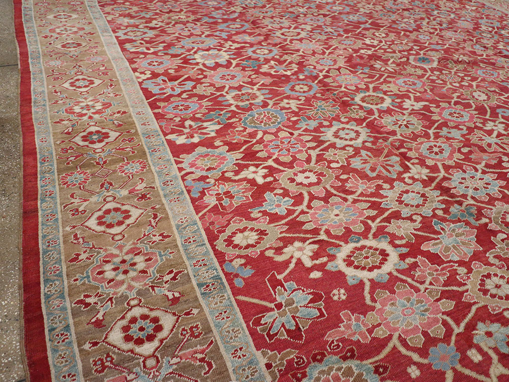 Antique Persian Heriz Large Oversize Carpet, No.24230 - Gss