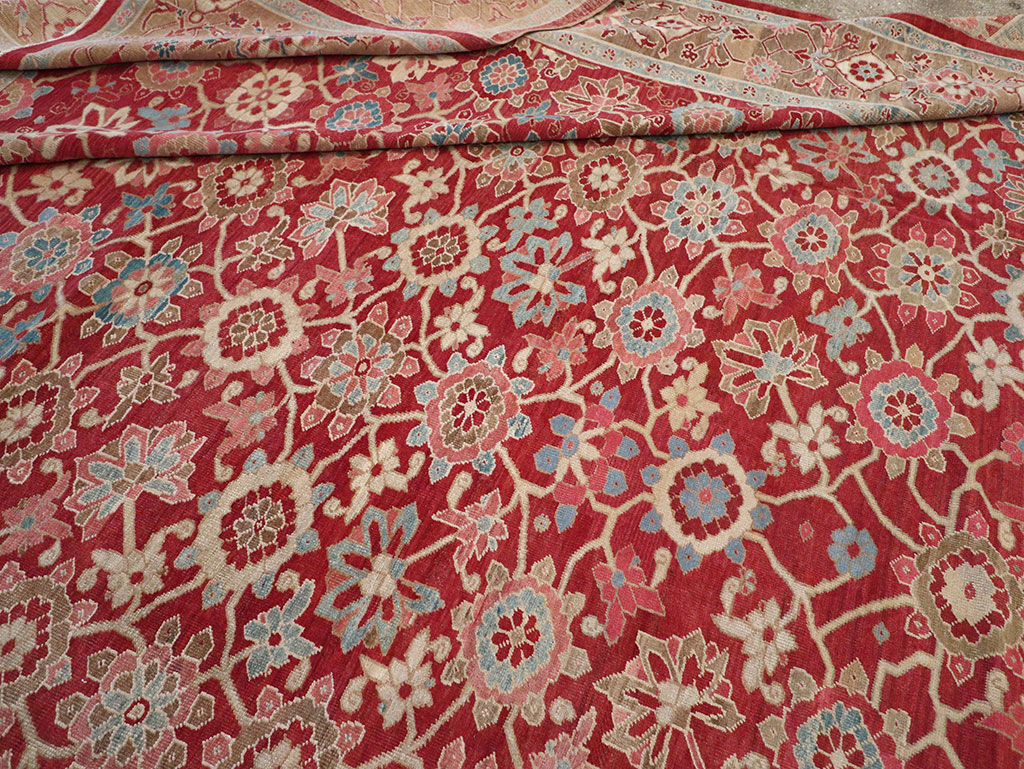 Antique Persian Heriz Large Oversize Carpet, No.24230 - Gss