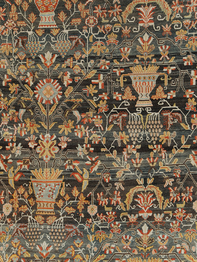 Antique Persian Bakhtiari Large Square Room Size Carpet, No.24232 - Gss