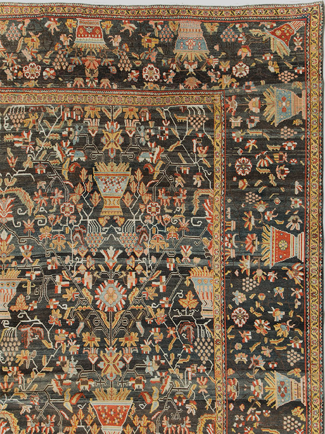 Antique Persian Bakhtiari Large Square Room Size Carpet, No.24232 - Gss