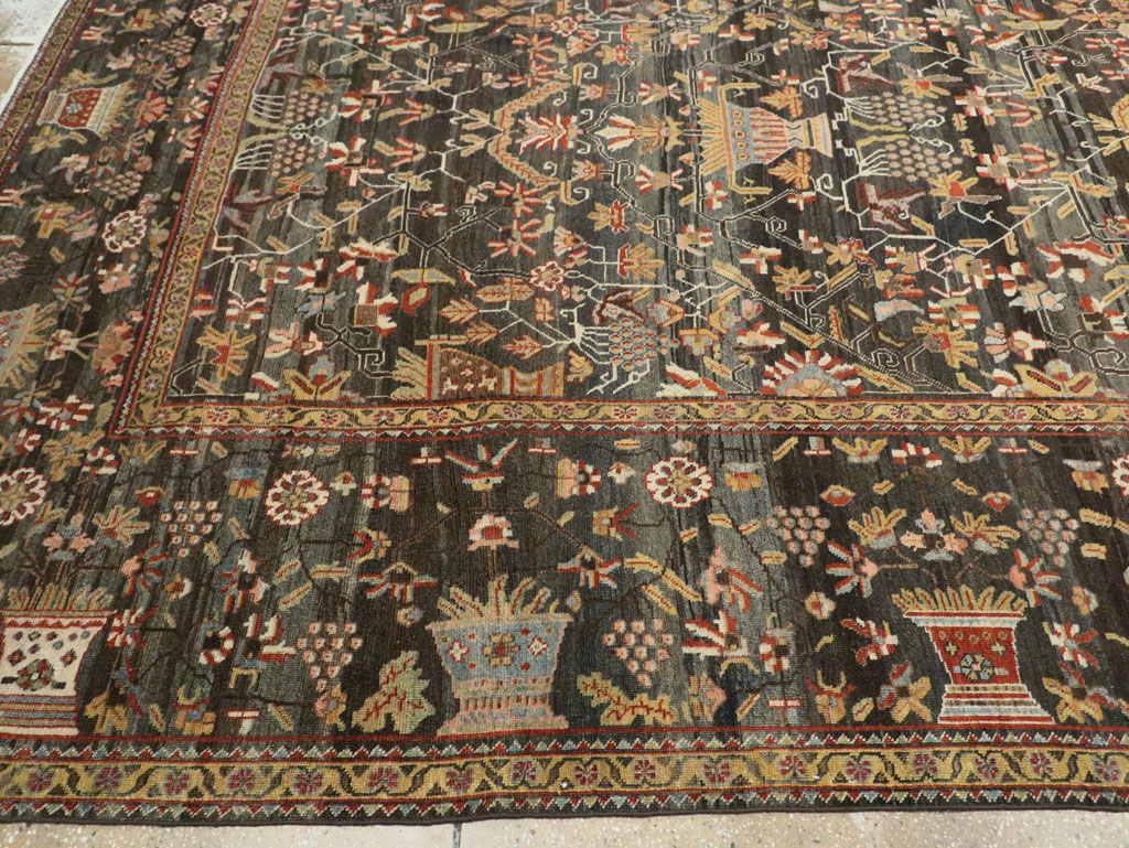 Antique Persian Bakhtiari Large Square Room Size Carpet, No.24232 - Gss