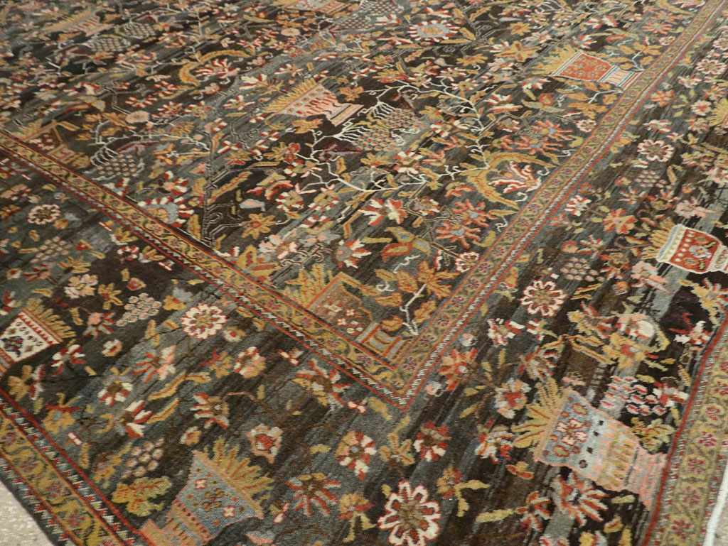 Antique Persian Bakhtiari Large Square Room Size Carpet, No.24232 - Gss