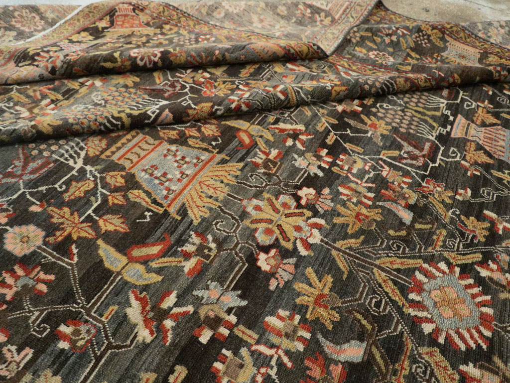 Antique Persian Bakhtiari Large Square Room Size Carpet, No.24232 - Gss