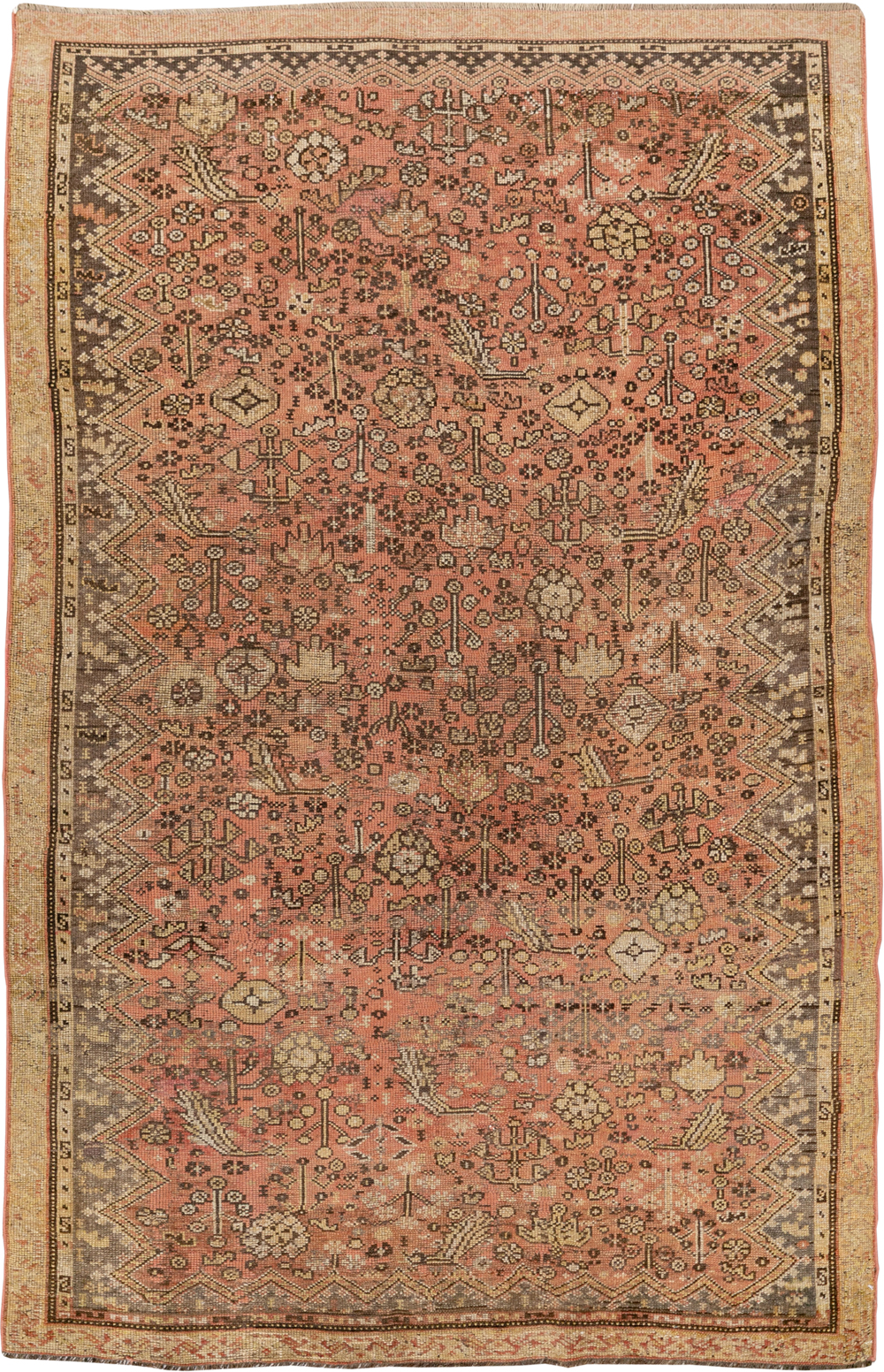 Antique Persian Kurdish Accent Rug, No.24236 - Gss