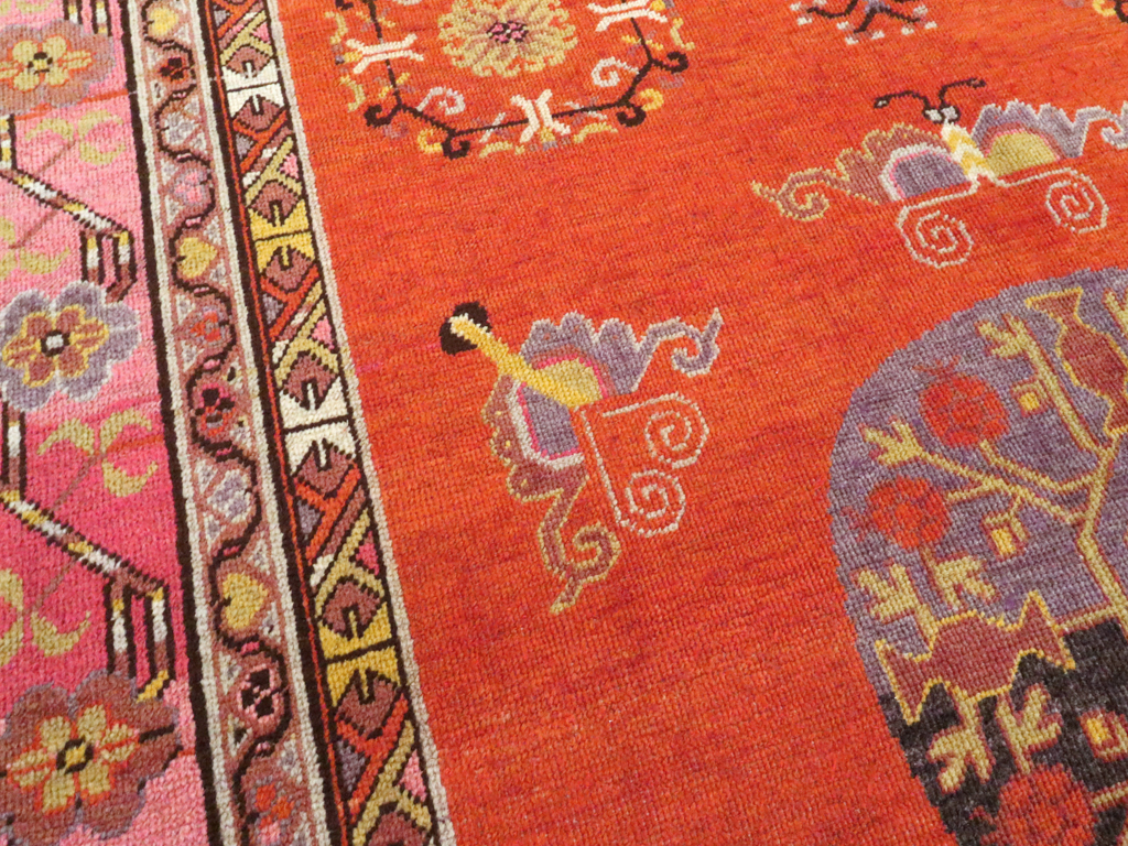 Antique East Turkestan Khotan Gallery Carpet, No.24237 - Gss