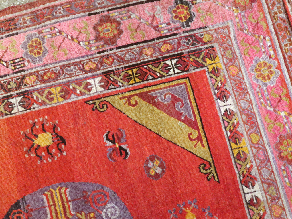 Antique East Turkestan Khotan Gallery Carpet, No.24237 - Gss