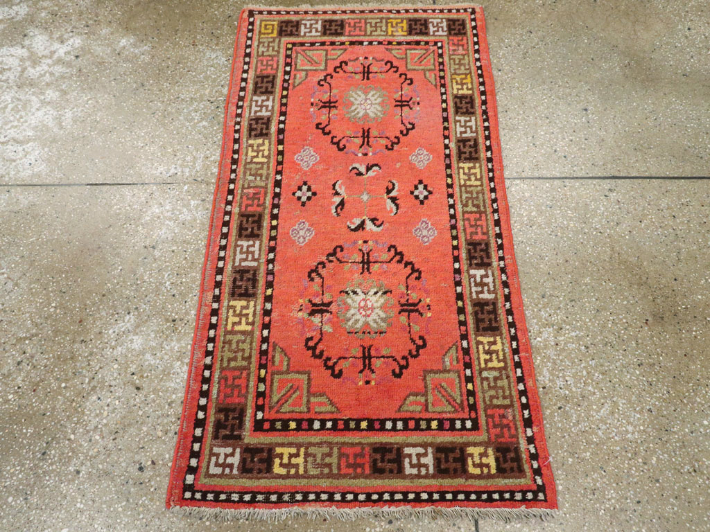 Antique East Turkestan Khotan Rug, No.24239 - Gss