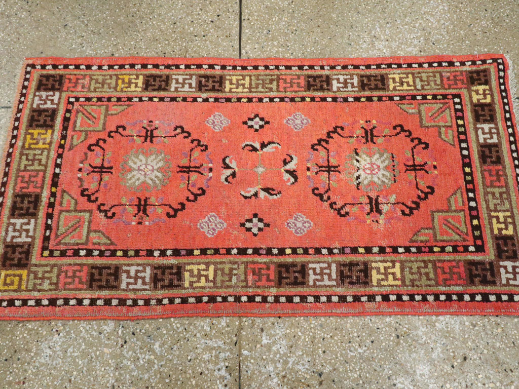 Antique East Turkestan Khotan Rug, No.24239 - Gss