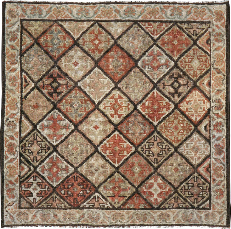 Antique Persian Kurdish Square Rug (Pair: 2 of 2), No.24249 - Gss