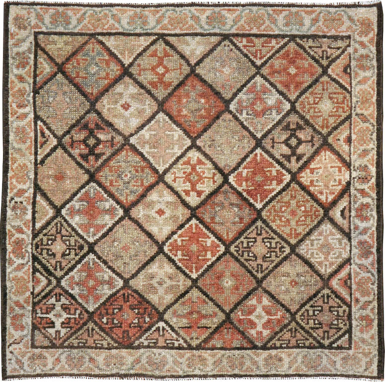 Antique Persian Kurdish Square Rug (Pair: 2 of 2), No.24249 - Gss