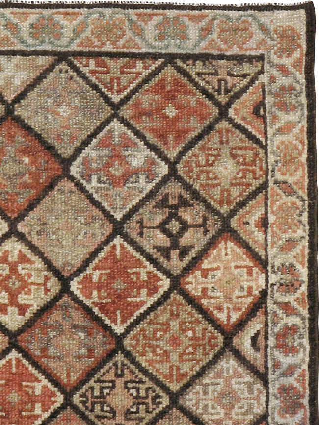 Antique Persian Kurdish Square Rug (Pair: 2 of 2), No.24249 - Gss