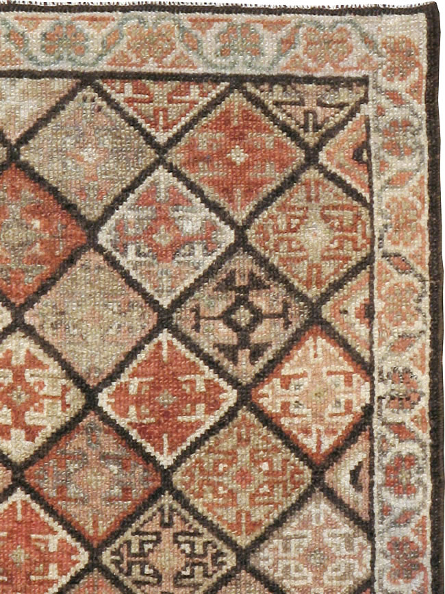 Antique Persian Kurdish Square Rug (Pair: 2 of 2), No.24249 - Gss