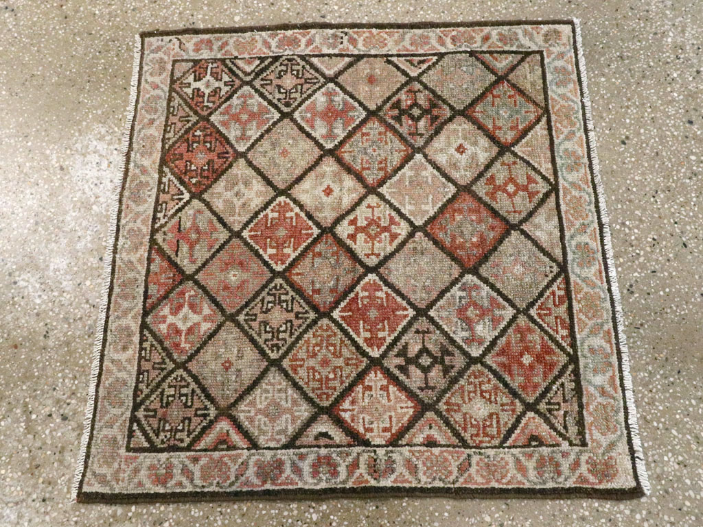 Antique Persian Kurdish Square Rug (Pair: 2 of 2), No.24249 - Gss