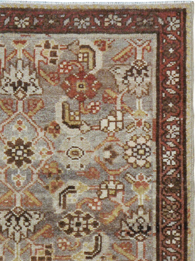 Vintage Persian Malayer Throw Rug, No.24250 - Gss