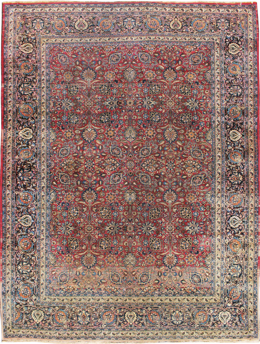 Vintage Persian Mashad Carpet, No.24277 - Gss