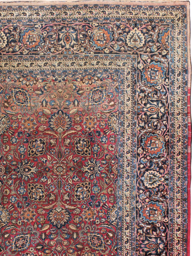 Vintage Persian Mashad Carpet, No.24277 - Gss