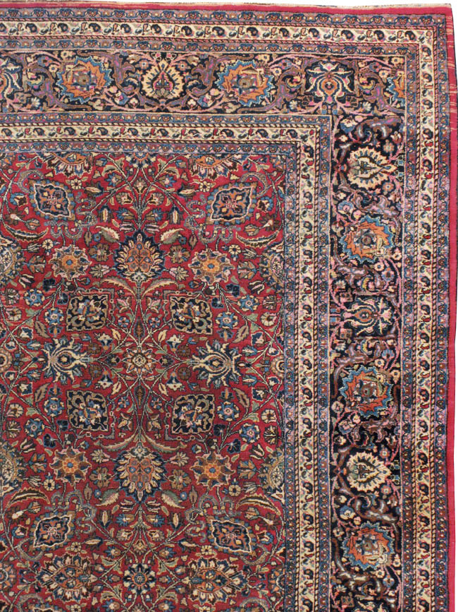 Vintage Persian Mashad Carpet, No.24277 - Gss