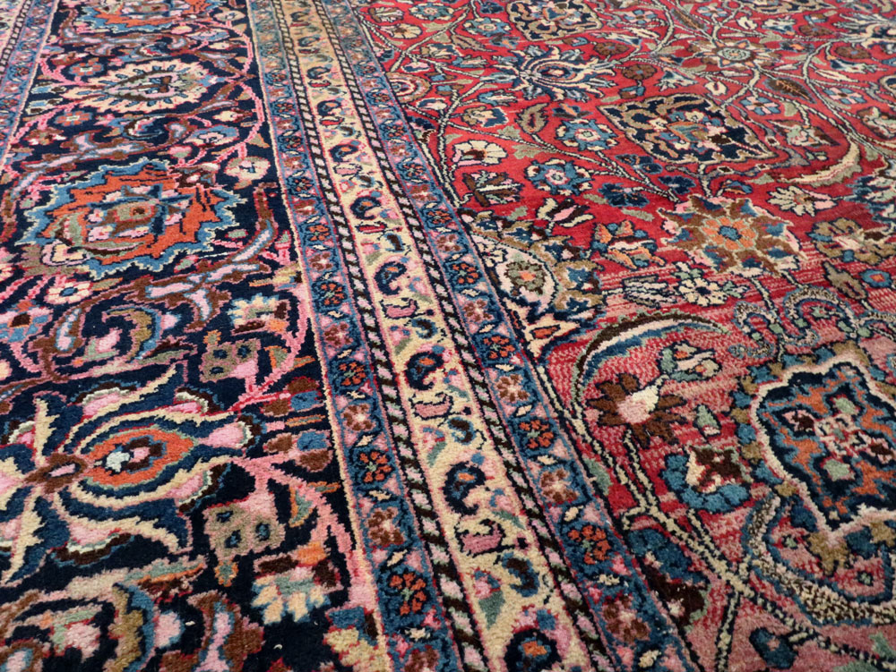 Vintage Persian Mashad Carpet, No.24277 - Gss