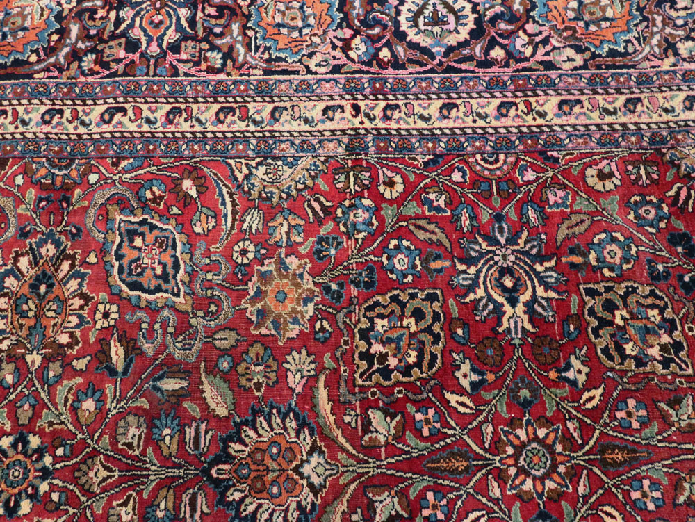 Vintage Persian Mashad Carpet, No.24277 - Gss