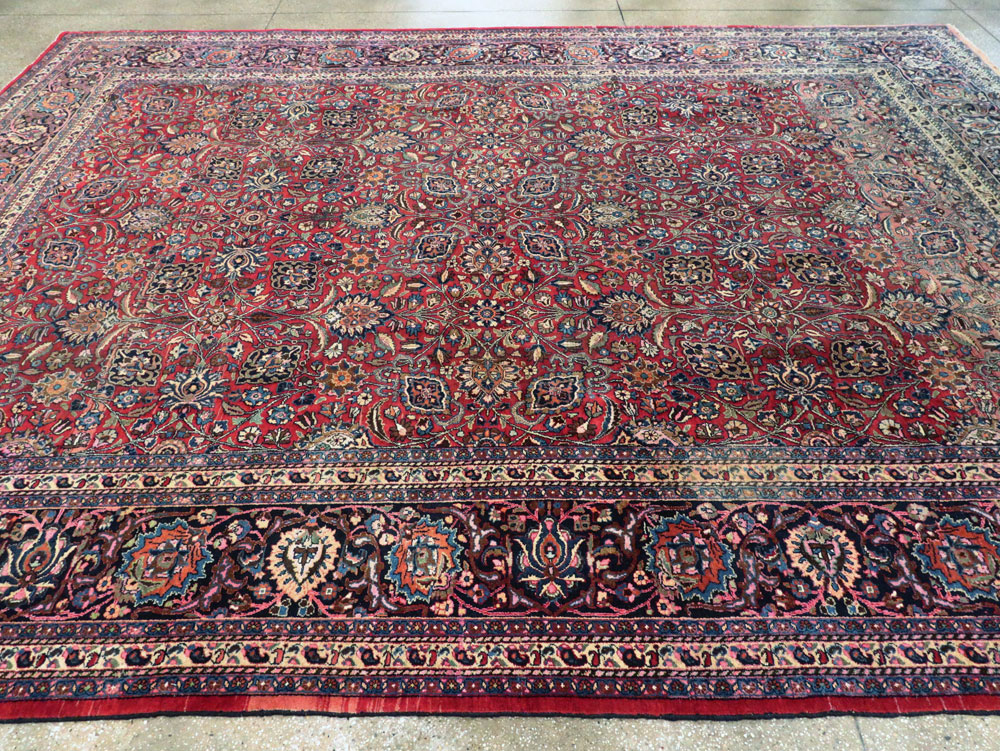 Vintage Persian Mashad Carpet, No.24277 - Gss
