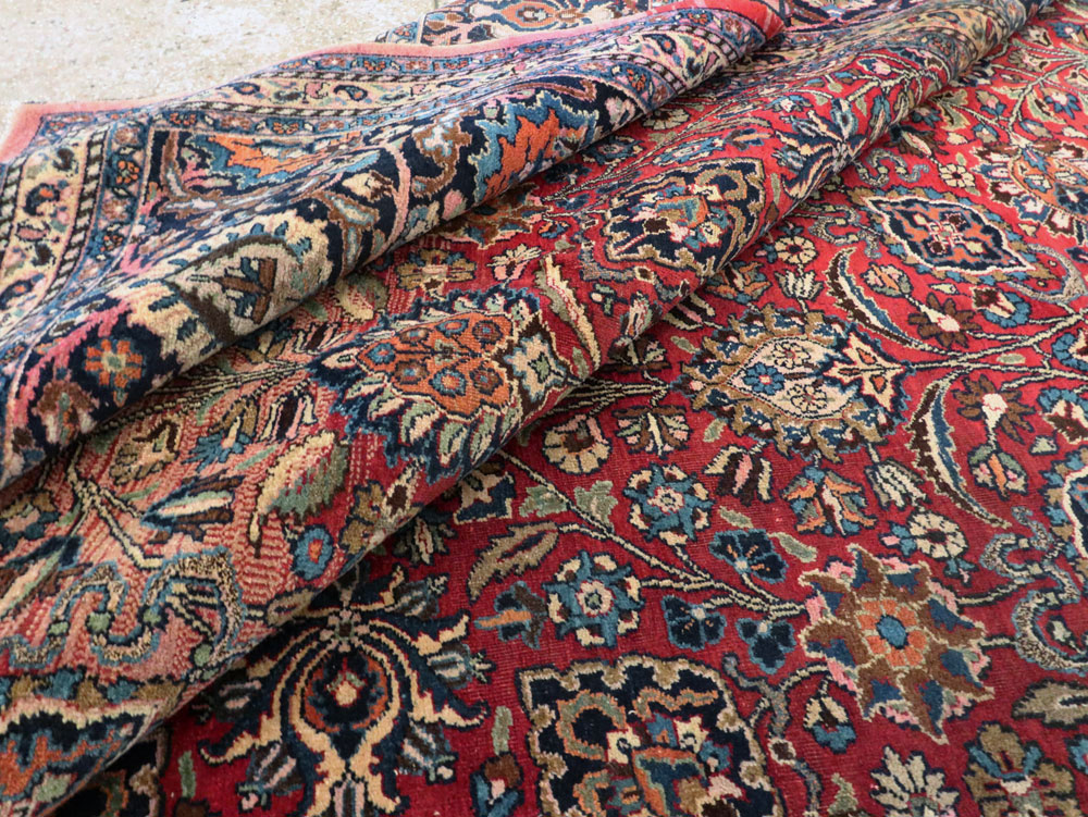 Vintage Persian Mashad Carpet, No.24277 - Gss