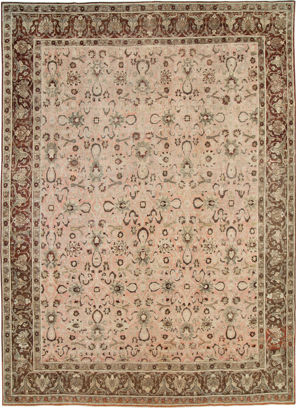 Antique Persian Tabriz Room Size Carpet, No.24290 - Gss