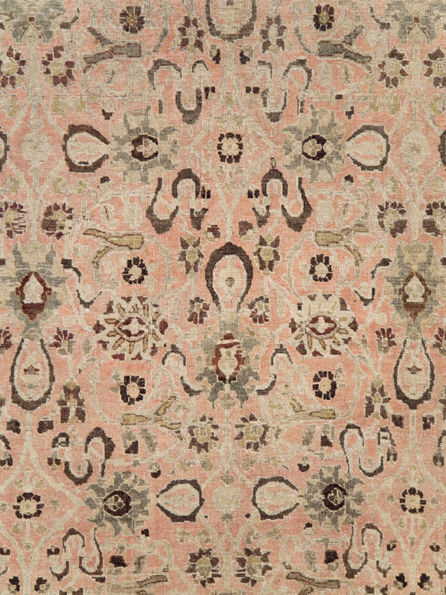 Antique Persian Tabriz Room Size Carpet, No.24290 - Gss