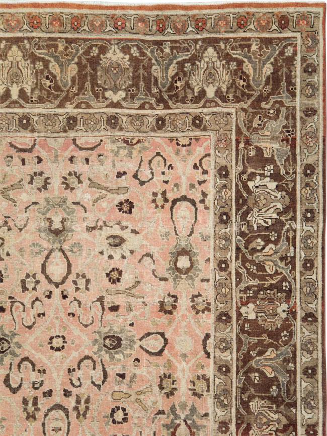 Antique Persian Tabriz Room Size Carpet, No.24290 - Gss