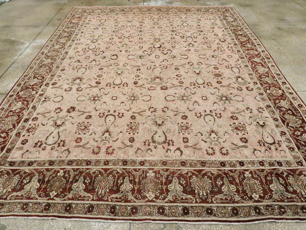 Antique Persian Tabriz Room Size Carpet, No.24290 - Gss