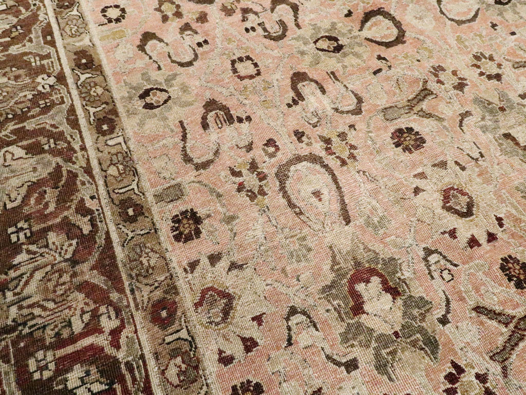 Antique Persian Tabriz Room Size Carpet, No.24290 - Gss