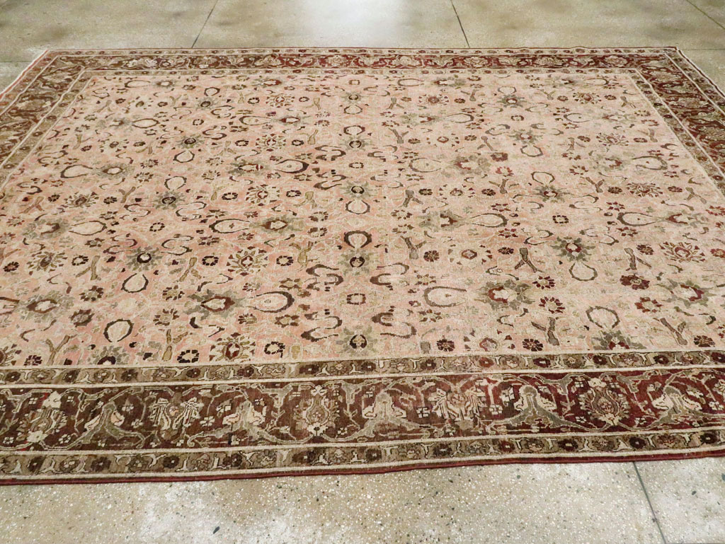 Antique Persian Tabriz Room Size Carpet, No.24290 - Gss