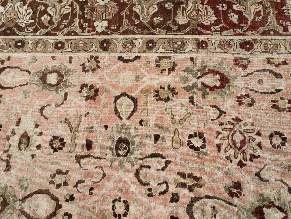 Antique Persian Tabriz Room Size Carpet, No.24290 - Gss