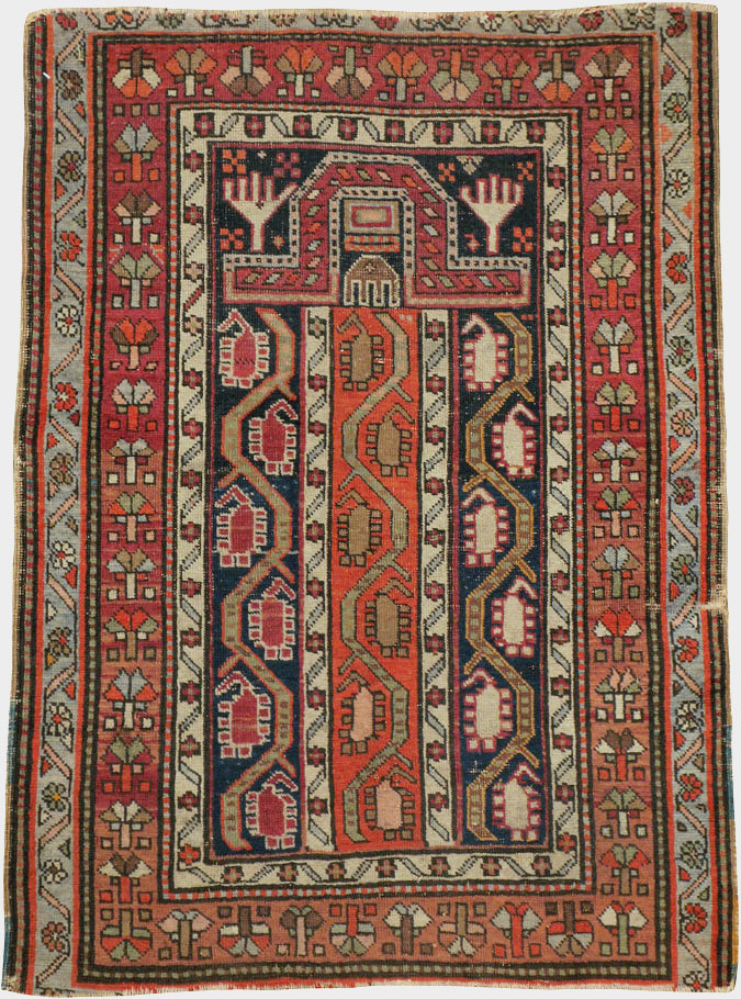 Antique Caucasian Karabagh Rug, No.24304 - Gss