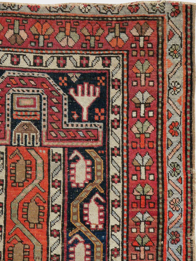 Antique Caucasian Karabagh Rug, No.24304 - Gss