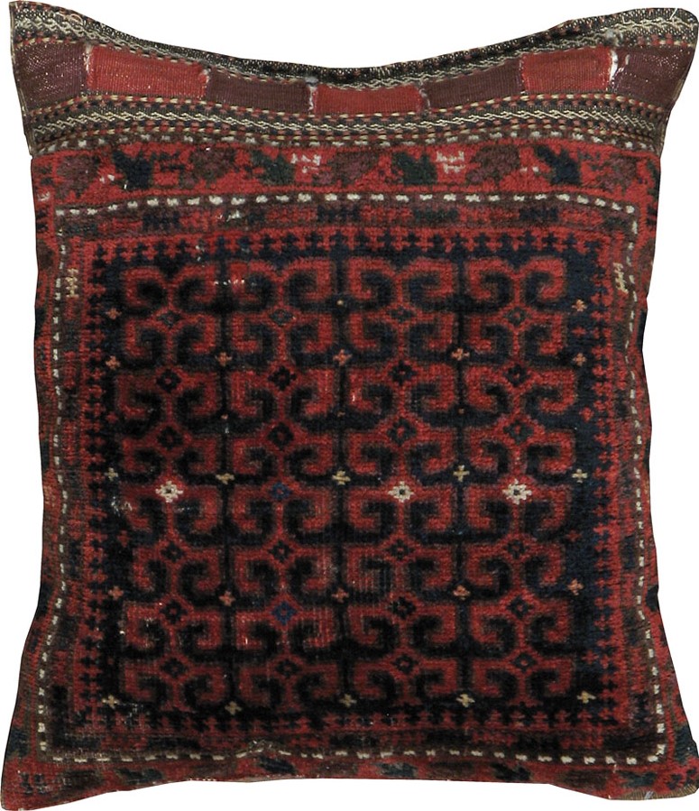 Antique Persian Bag Face Pillow, No.24317 - Gss