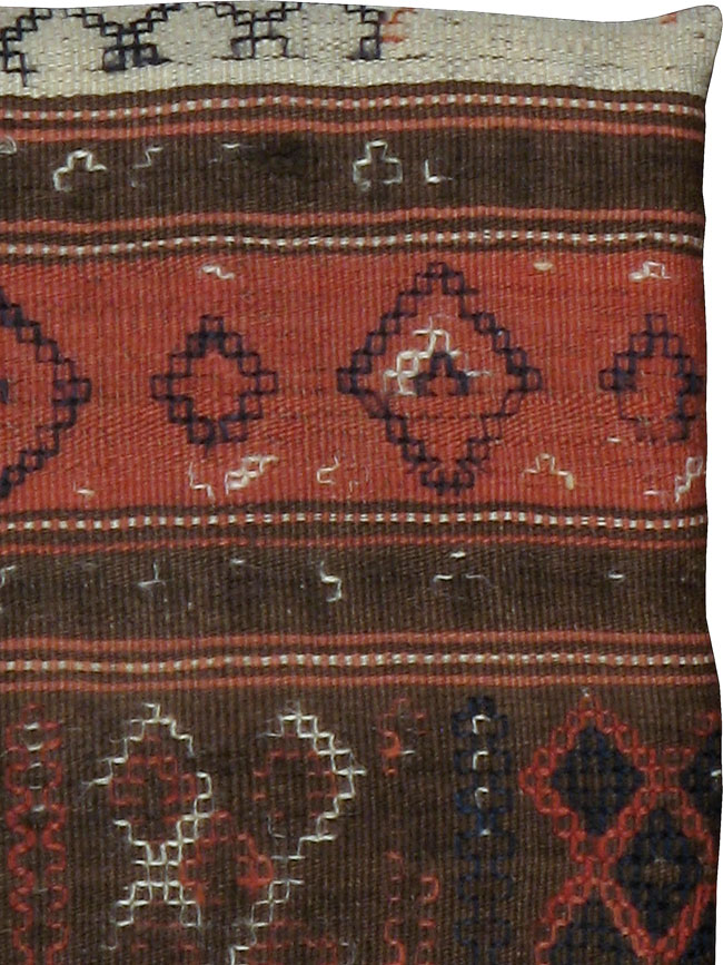 Antique Persian Flat-weave Cushion, No.24318 - Gss