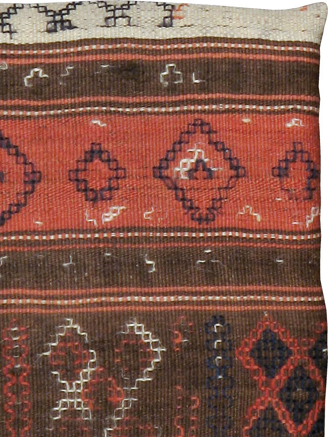 Antique Persian Flat-weave Cushion, No.24318 - Gss