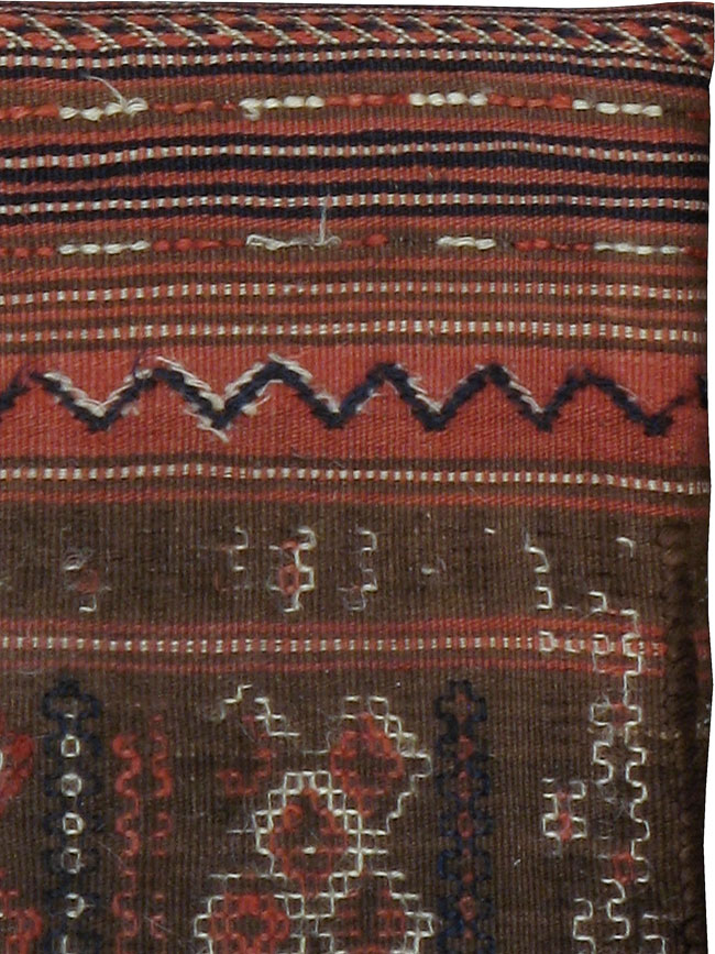 Antique Persian Flat-weave Cushion, No.24318 - Gss