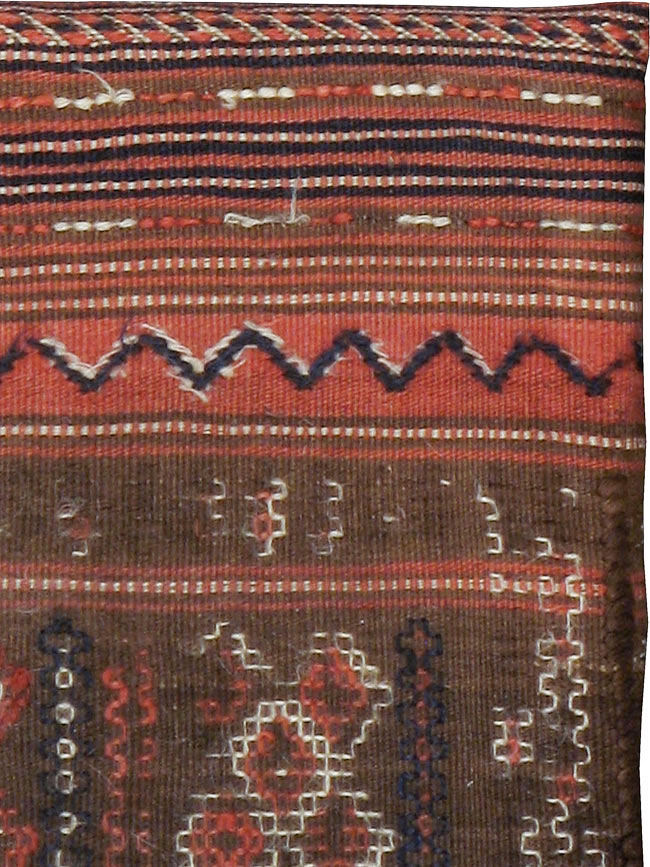 Antique Persian Flat-weave Cushion, No.24318 - Gss