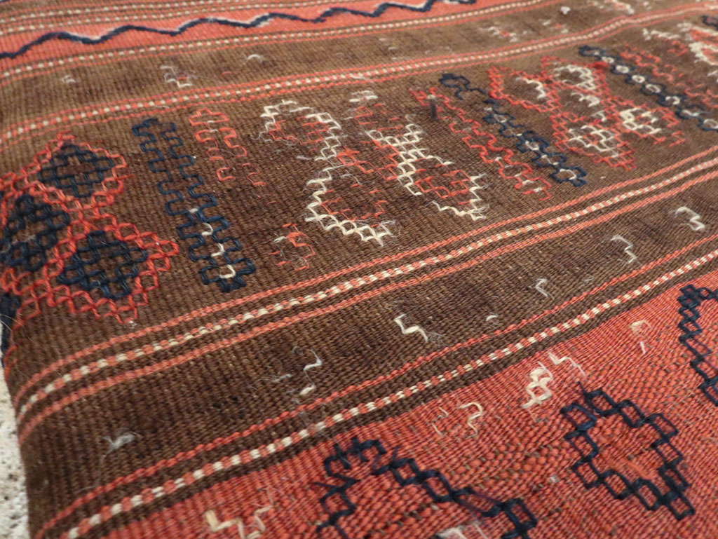 Antique Persian Flat-weave Cushion, No.24318 - Gss