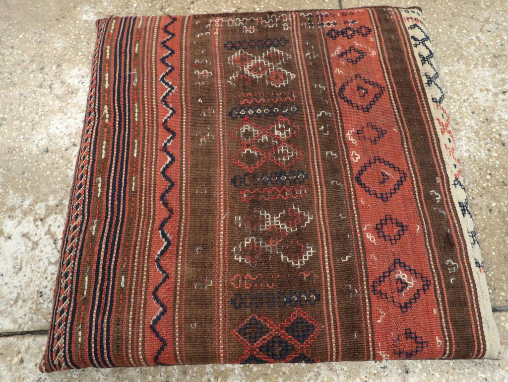 Antique Persian Flat-weave Cushion, No.24318 - Gss