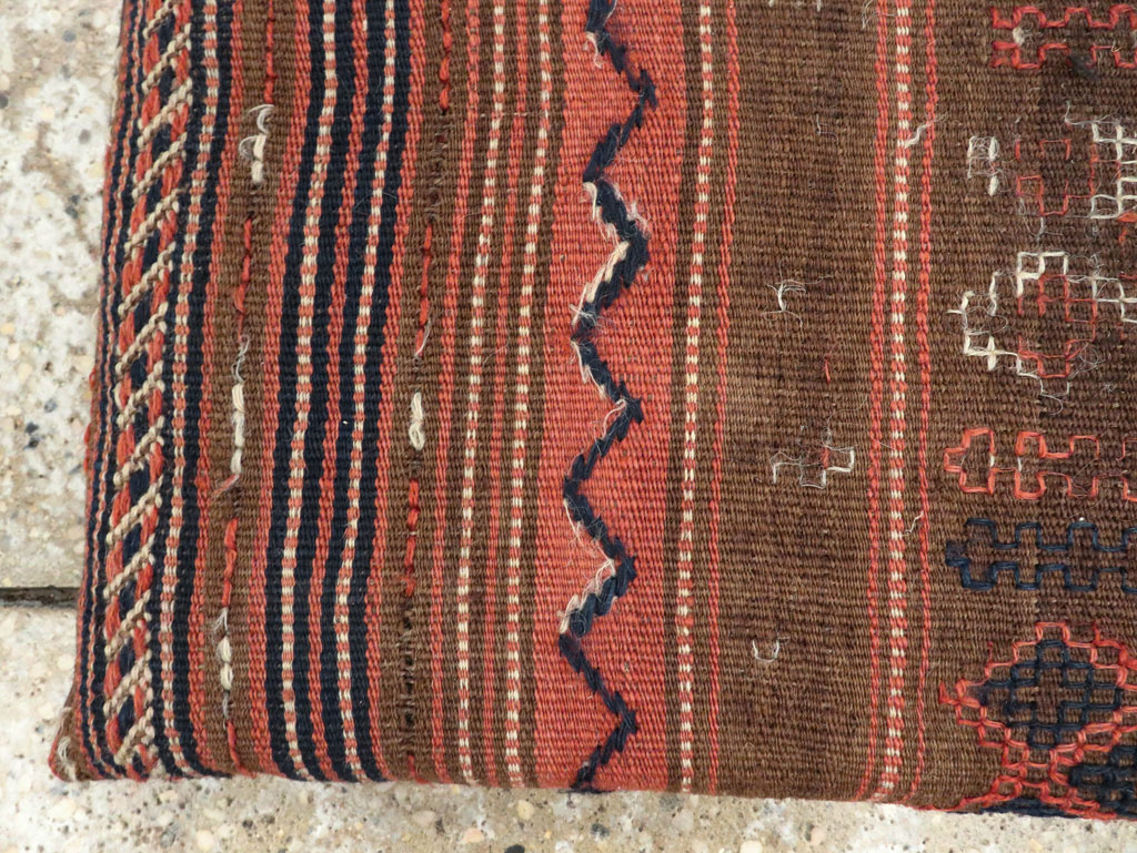Antique Persian Flat-weave Cushion, No.24318 - Gss