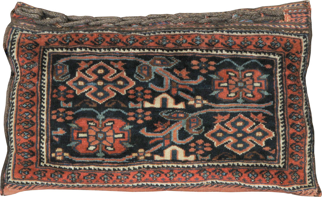 Antique Persian Afshar Bag Face Pillow, No.24319 - Gss