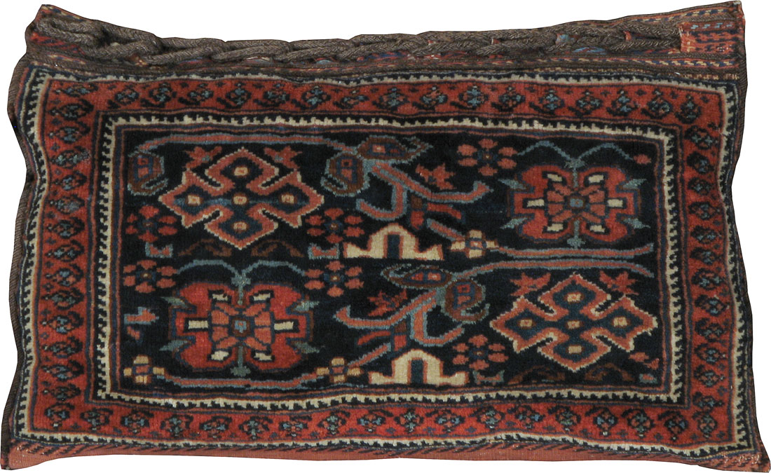Antique Persian Afshar Bag Face Pillow, No.24319 - Gss