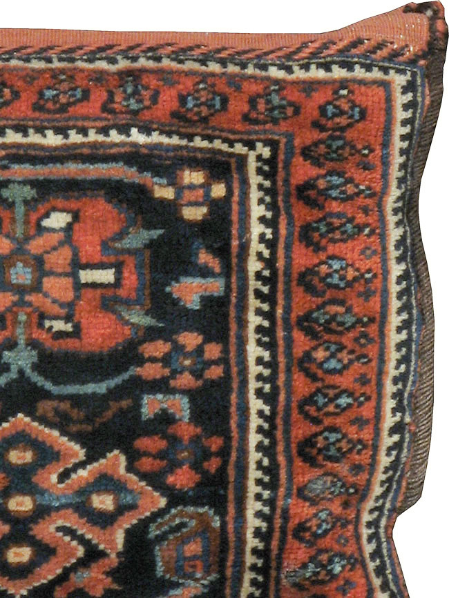 Antique Persian Afshar Bag Face Pillow, No.24319 - Gss