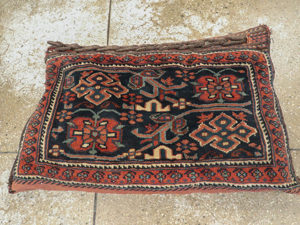 Antique Persian Afshar Bag Face Pillow, No.24319 - Gss