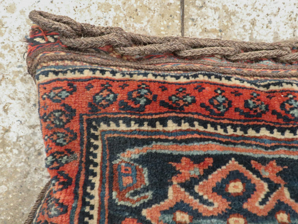 Antique Persian Afshar Bag Face Pillow, No.24319 - Gss