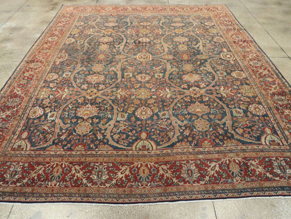 Antique Sarouk Fereghan Persian Room Size Carpet, No.24324 - Gss