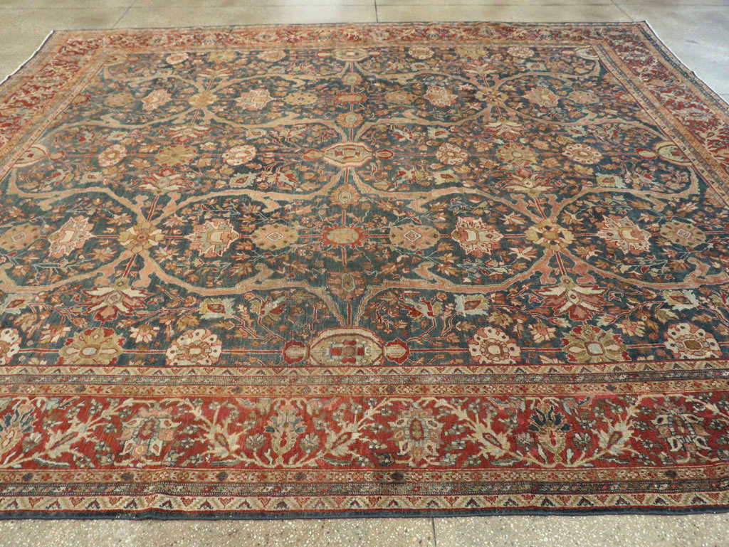 Antique Sarouk Fereghan Persian Room Size Carpet, No.24324 - Gss