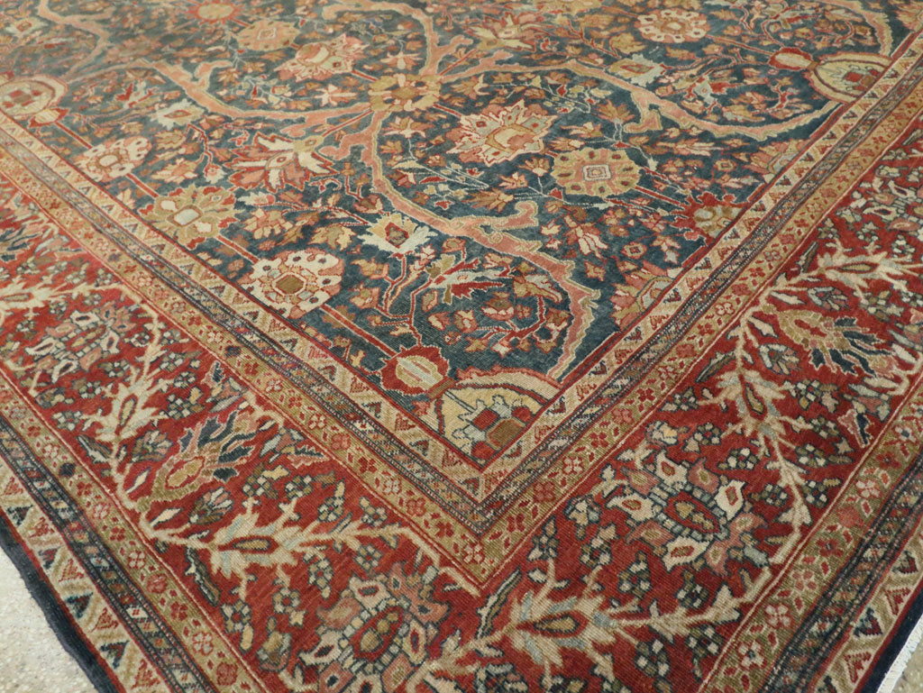 Antique Sarouk Fereghan Persian Room Size Carpet, No.24324 - Gss